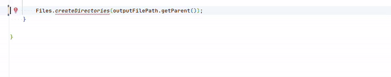 AI single-line completion example